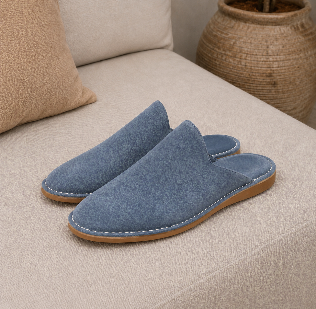 Mule en daim véritable