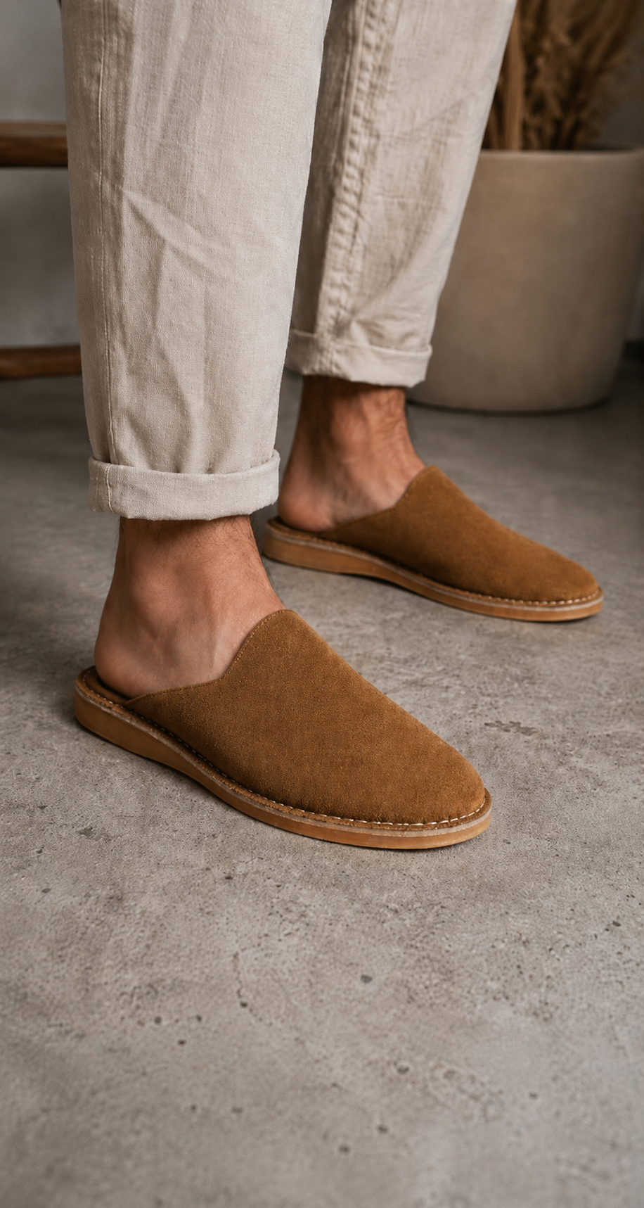 Mule en Daim – Élégance & Confort