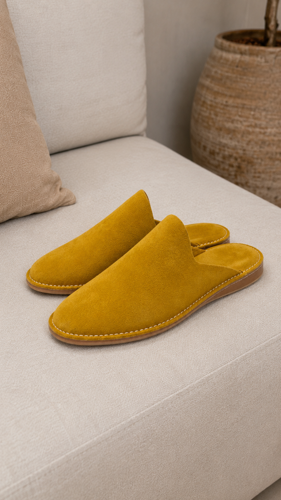 Mule en daim véritable